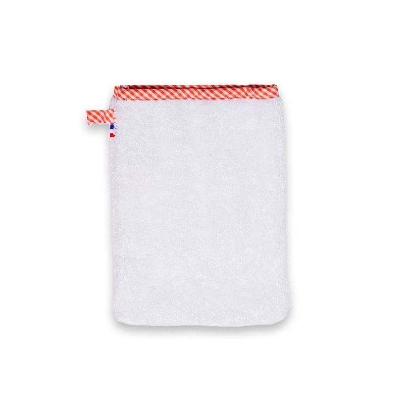Gant de toilette en coton bio blanc (Papate) - Image 1