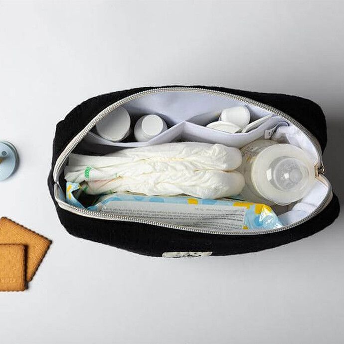 Trousse de Toilette Effet Lin - Réglisse (BEBEL) - Image 2