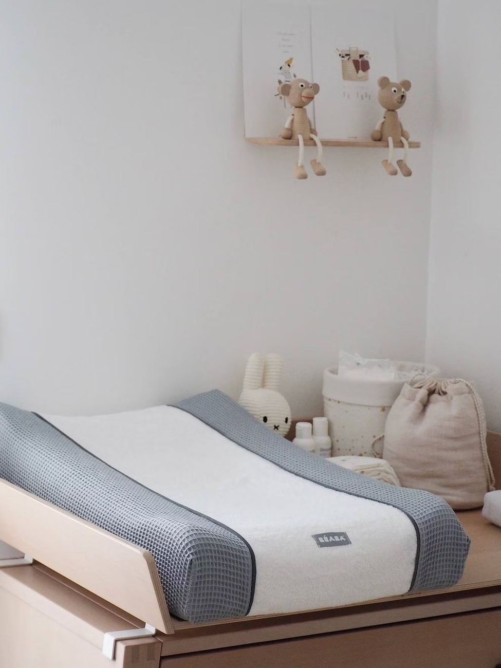 Matelas à langer et drap-housse de protection + drap-housse Sofalange certifiés Oekotex blanc (Béaba) - Image 1