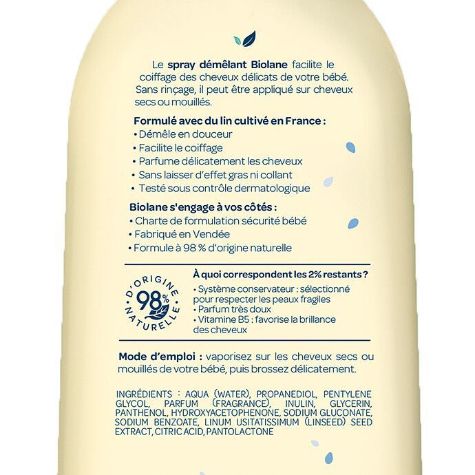 Spray Démélant - 200 ml (Biolane) - Image 2