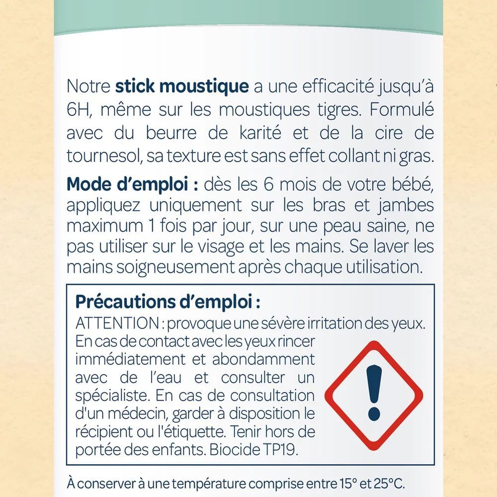 Stick moustique bébé 20 ml (Biolane) - Image 2