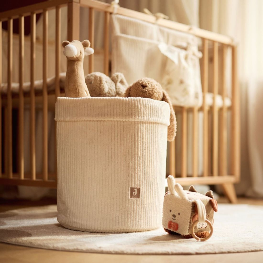 Panier de rangement Cloudy Rib Oatmeal (35 x 30 cm) (Jollein) - Image 4
