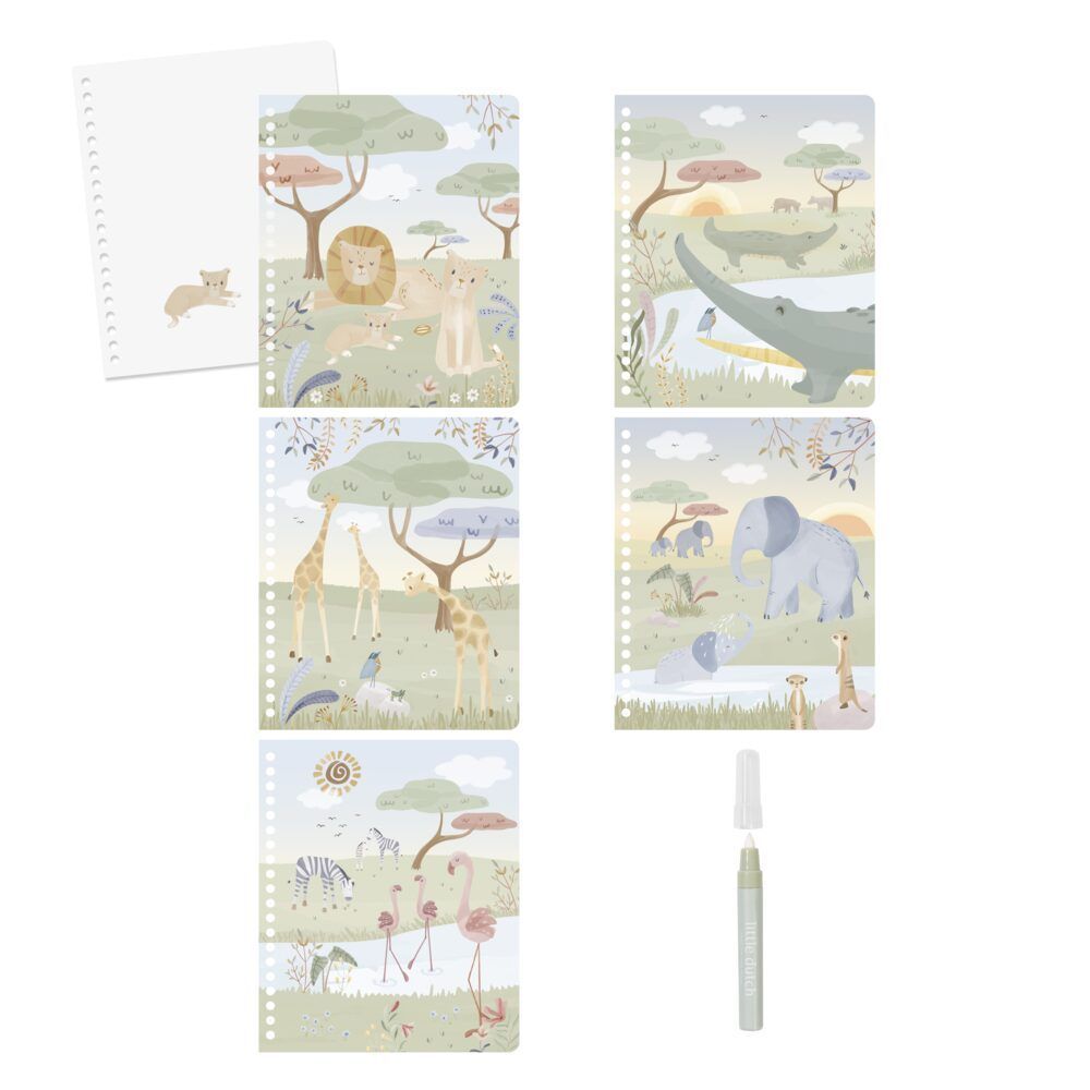 Safari Friends Livre de coloriage à l'eau (Little Dutch) - Image 2