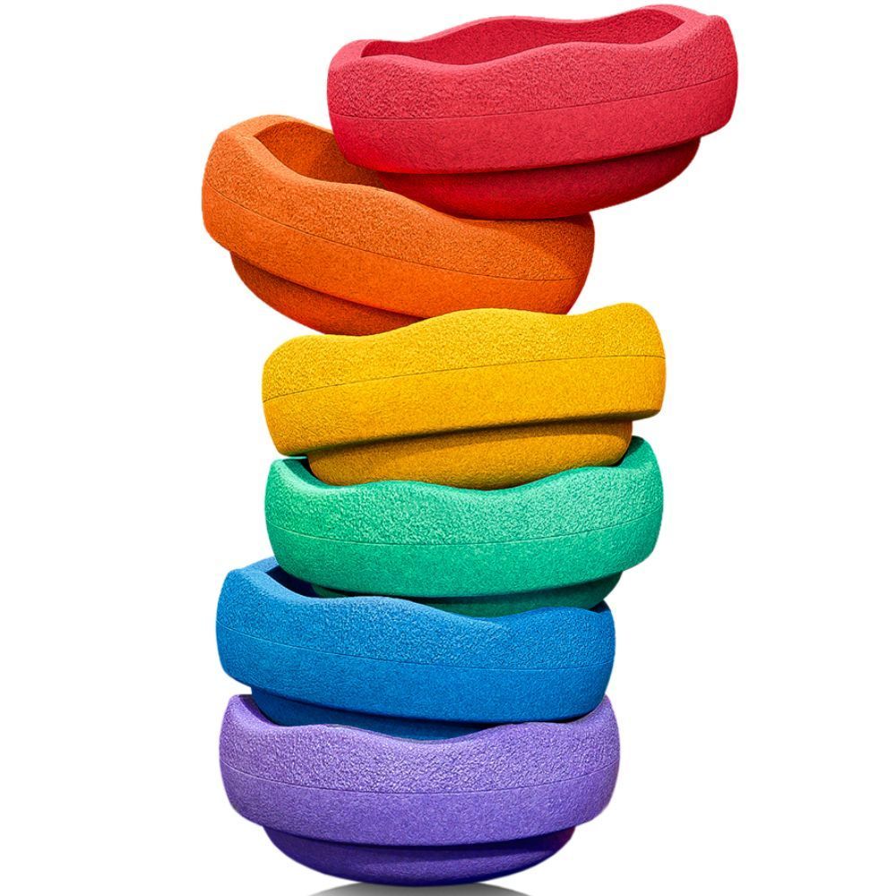 Jeu de motricité Original rainbow classic (6 blocs) (Stapelstein) - Image 1