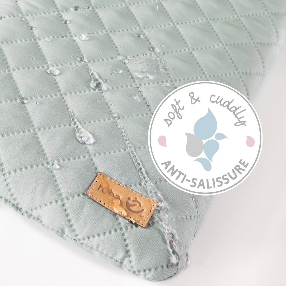 Matelas À Langer Déperlant Et Nettoyable Roba Style Vert Givré (Roba) - Image 3