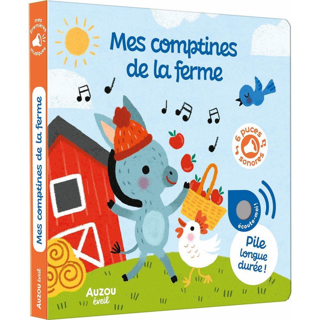Livre Mes comptines de la ferme Mes premiers sonores (Auzou Editions) - Couverture
