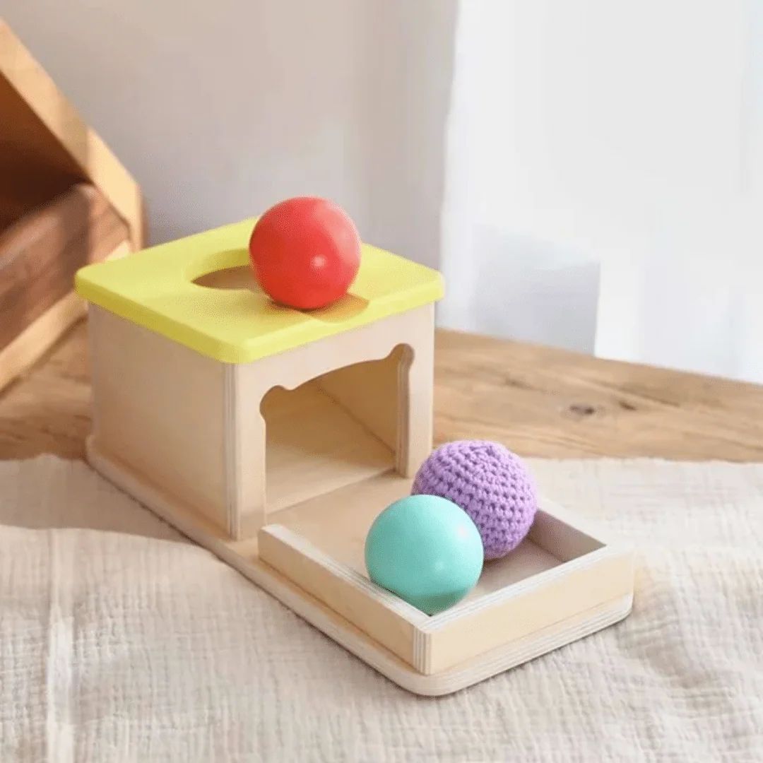 Boîte de permanence Montessori avec balle en bois (Mervei) - Image 4