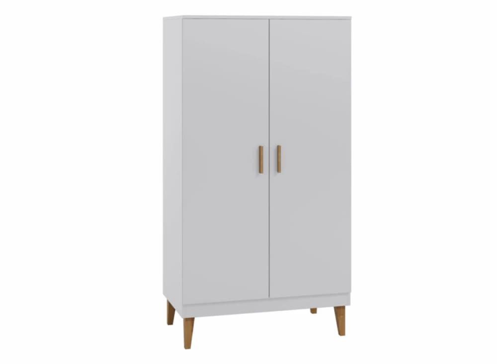 Armoire 2 portes Blanc et Chêne (Nateo Concept) - Image 1