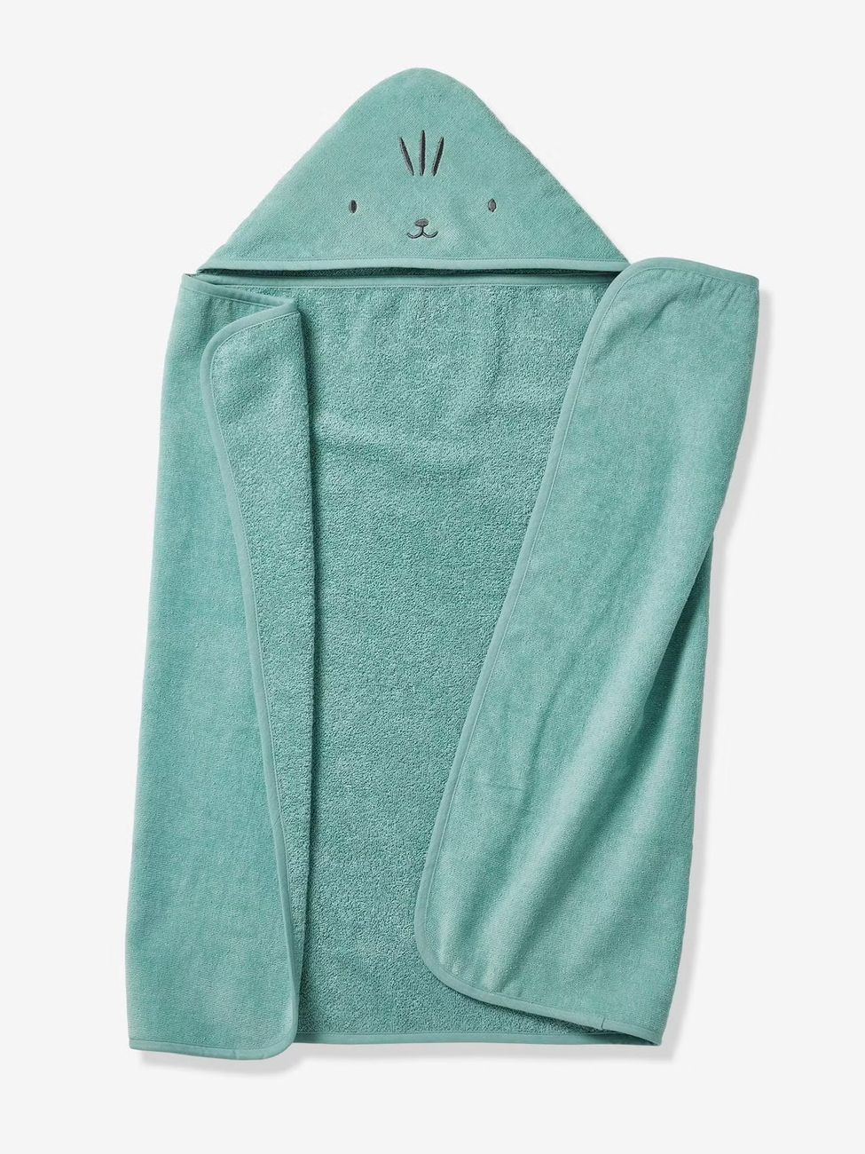 Cape de bain / Serviette à capuche Bébé et Enfant, avec coton recyclé vert (Vertbaudet) - Couverture