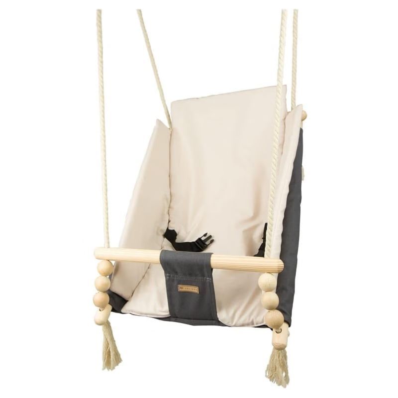 Bascule pour bébé couleur gris-beige (Velinda) - Image 2