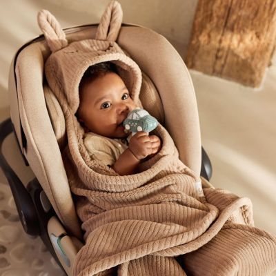 Couverture nomade Bunny Cloudy Rib Milky Coffee (Jollein) - Image 3