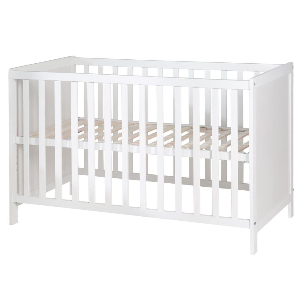 Lit bébé 2en1 cododo et indépendant 60x120 en bois blanc (Roba) - Couverture