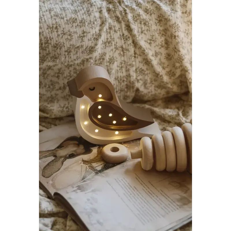 Lampe veilleuse oiseau café beige (Little Lights) - Image 4