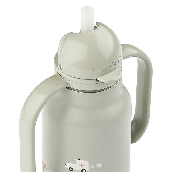 Gourde avec Poignées Kimmie Vehicles Dove Blue Mix - 250 ml (Liewood) - Image 1