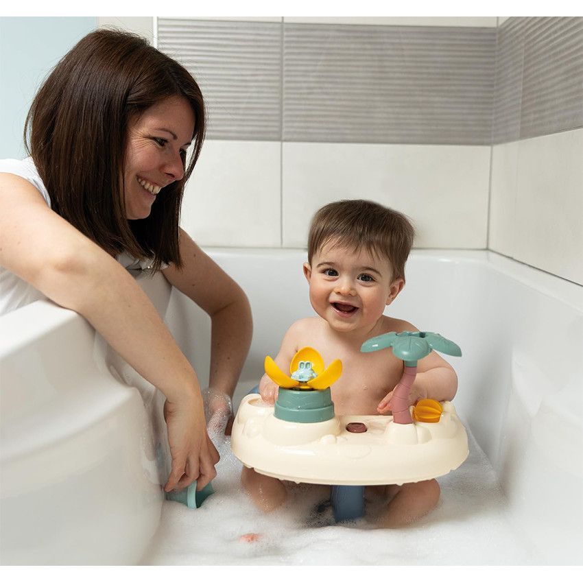 Siège de bain bébé 2 en 1 - Bleu et blanc - Bleu (LITTLE SMOBY) - Image 2