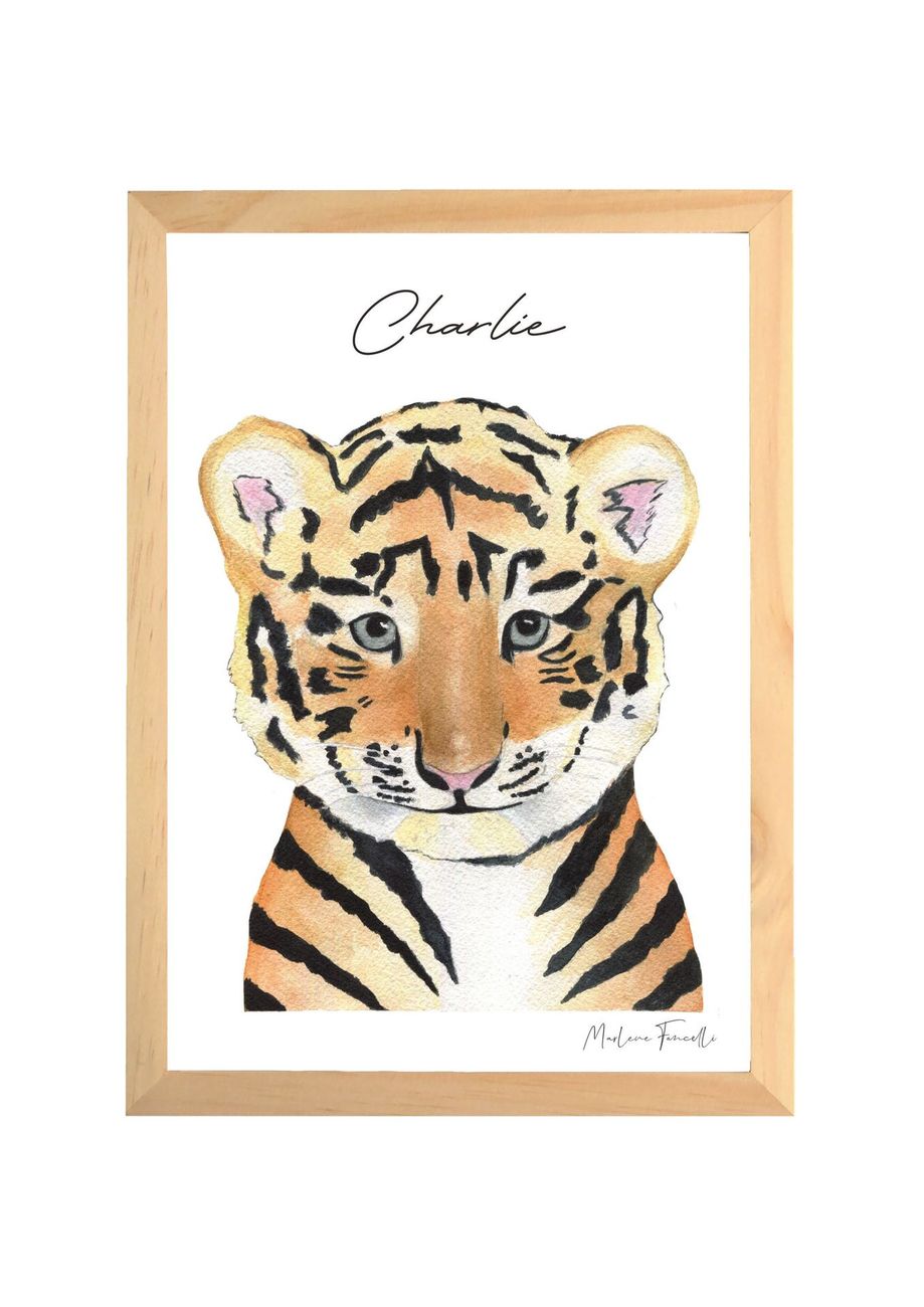 Affiche bébé tigre Charly aquarelle – Poster animal pour chambre bébé et enfant (Les Aquarelles de Marlène) - Image 10