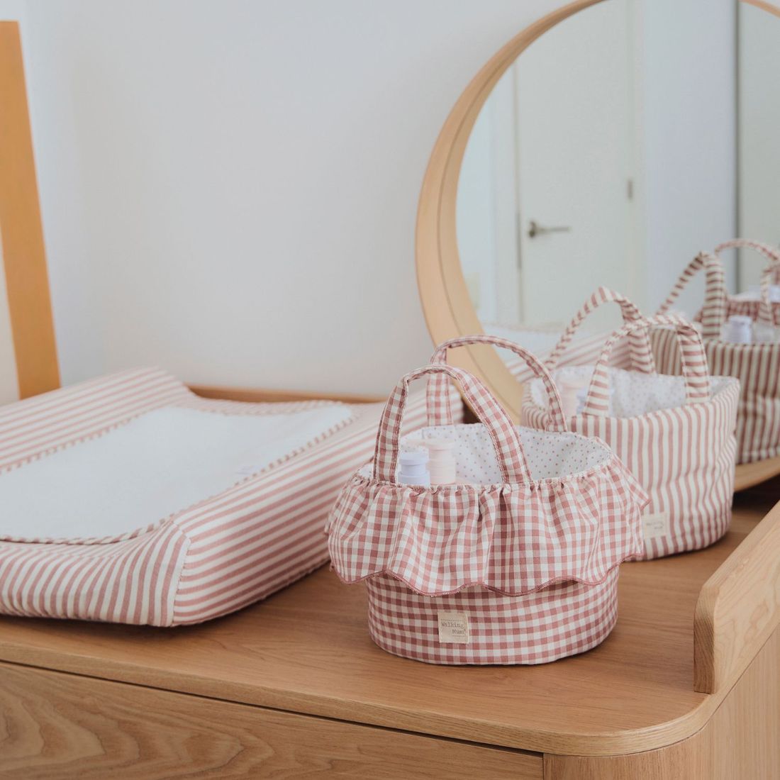 Panier de rangement Praliné Vichy Moka (Walking Mum) - Image 4