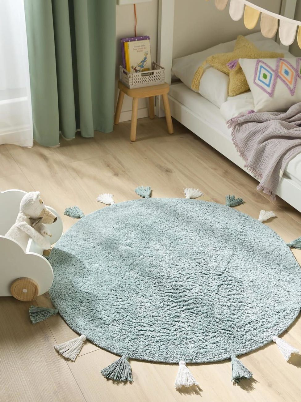Tapis lavables pour enfants menthe d 100 rond (Benuta) - Couverture
