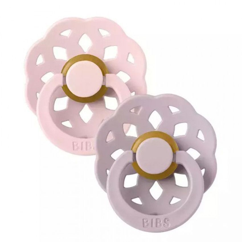 Pack de 2 sucettes Boheme Taille 2 (6-18 mois) - Blossom / Dusky Lilac - Violet (Bibs) - Image 1