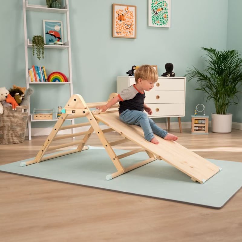 Pont-toboggan montessori en bois fsc® pour enfant dès 1 an (Active Tots) - Couverture