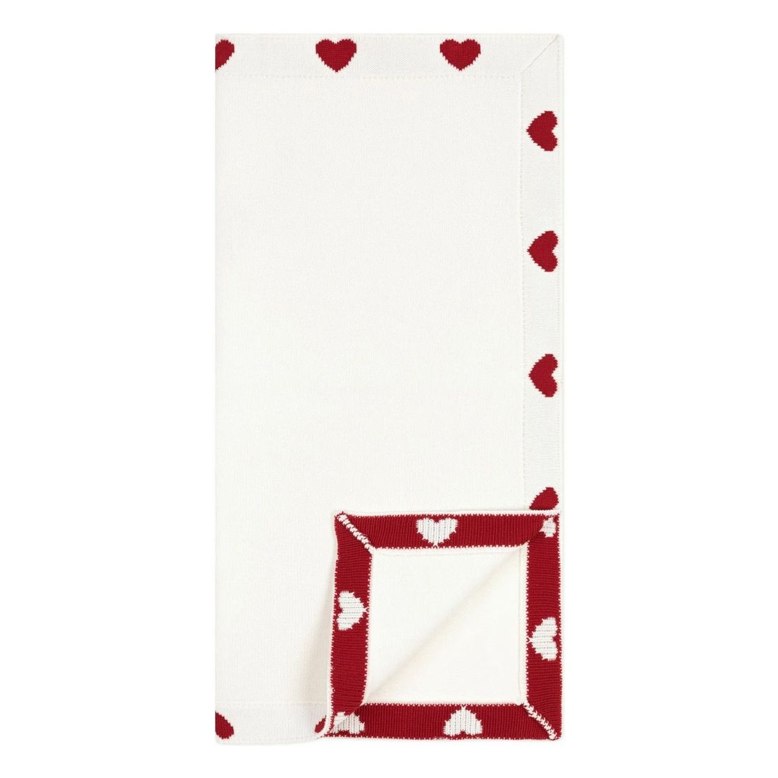 Petit Bateau - Couverture Maille Cœurs Coton Bio (Petit Bateau) - Image 1