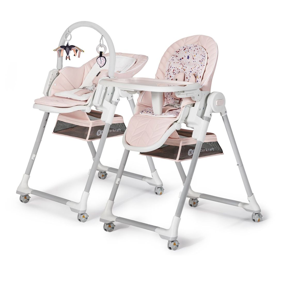 Chaise haute LASTREE rose (Kinderkraft) - Image 1