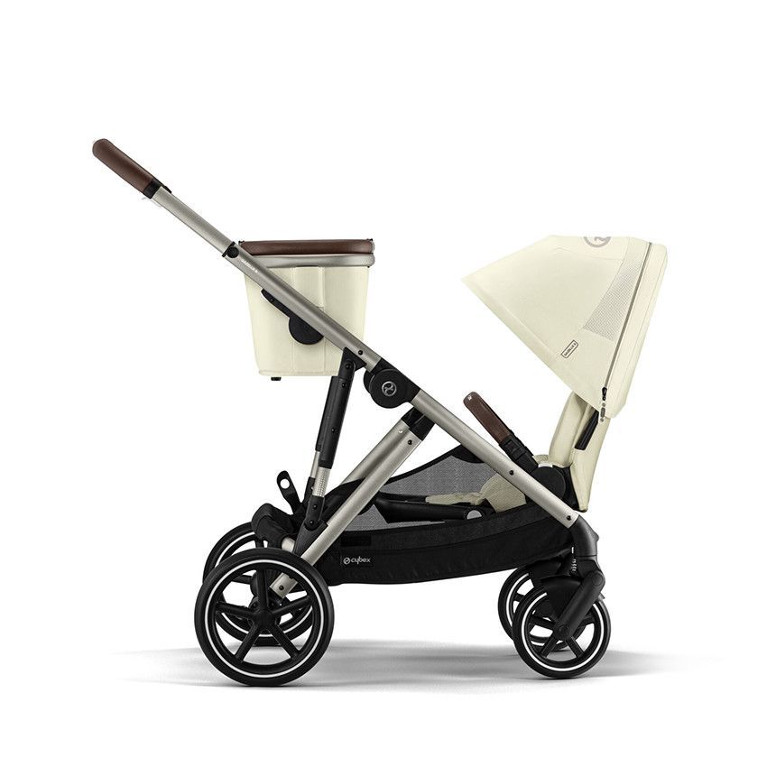 Poussette Gazelle S singel/double - Châssis Taupe / Siège Seashell Beige - Beige (Cybex) - Image 6