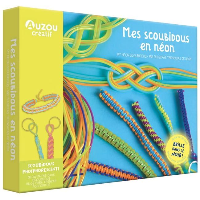 Coffret Mes scoubidous en néon (Éditions Auzou) - Couverture