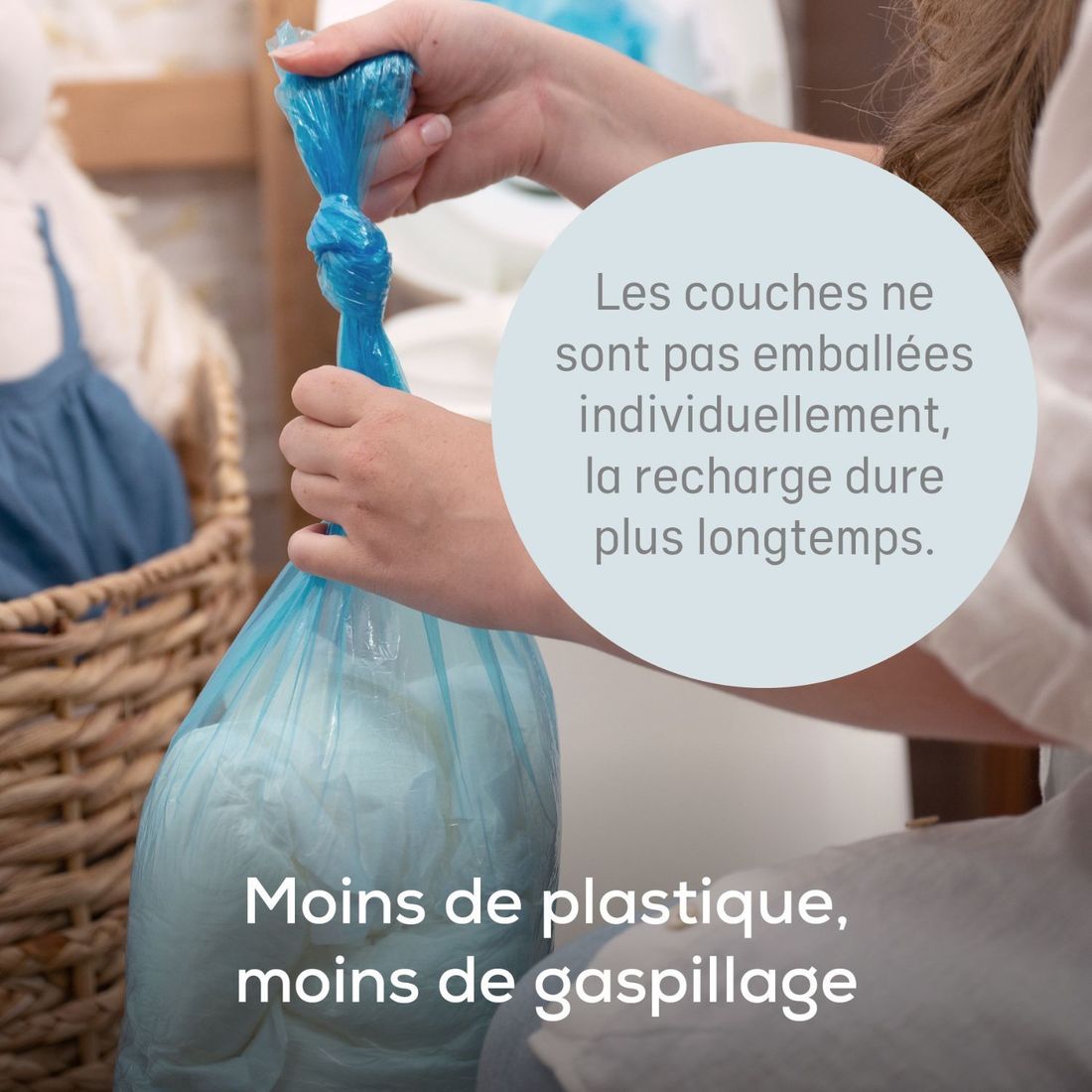 Pack de 12 recharges octogonales pour poubelle à couches Dress Up (Angelcare) - Image 3