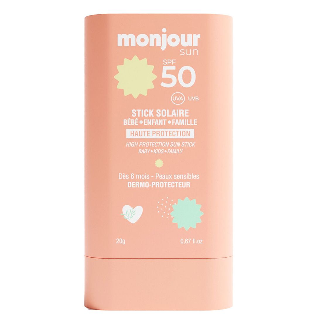 Stick Solaire SPF 50 - 20 g (Monjour) - Image 1