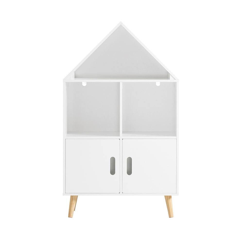 Bibliothèque pour enfant 2 portes en bois blanc (SoBuy) - Couverture