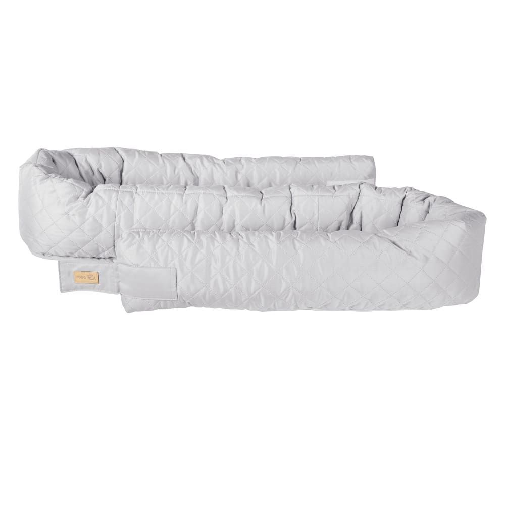 Cale bébé et réducteur de lit 3en1 en polyester gris argenté (Roba) - Image 1