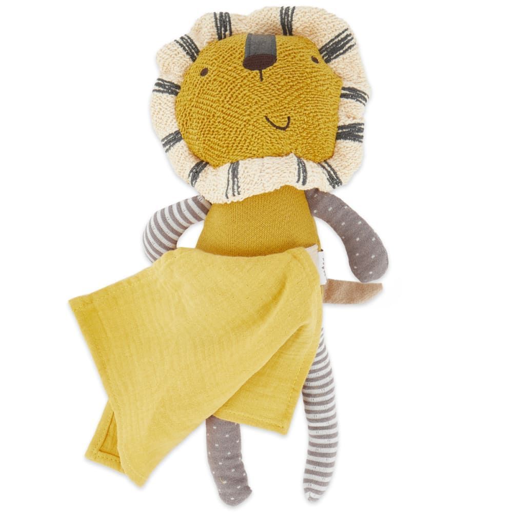 Peluche lion avec doudou, crochetée (Bieco) - Couverture