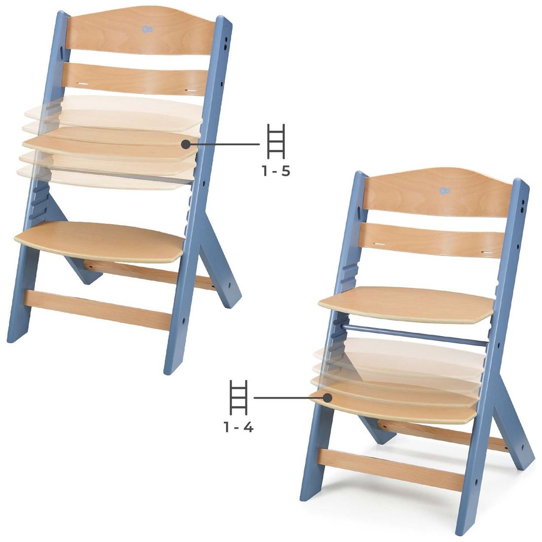 Chaise haute évolutive Enock avec coussin Nordic Breeze (Kinderkraft) - Image 7