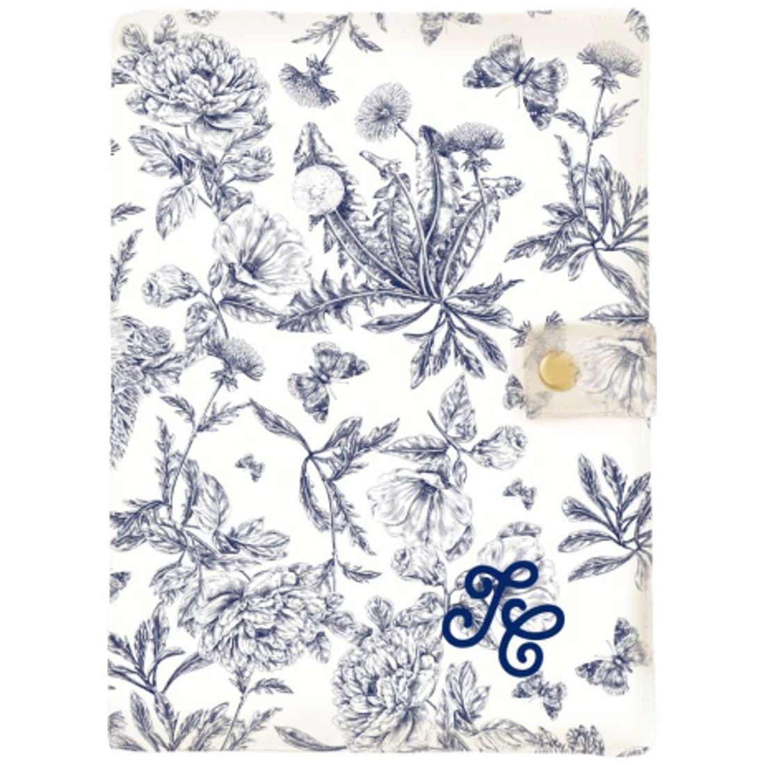 Protège carnet de santé Toile de Jouy bleu (Tartine et Chocolat) - Couverture