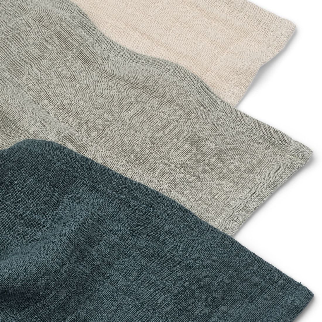 Lot de 3 langes Lewis Dove Blue Mix (65 x 65 cm) (Liewood) - Image 1