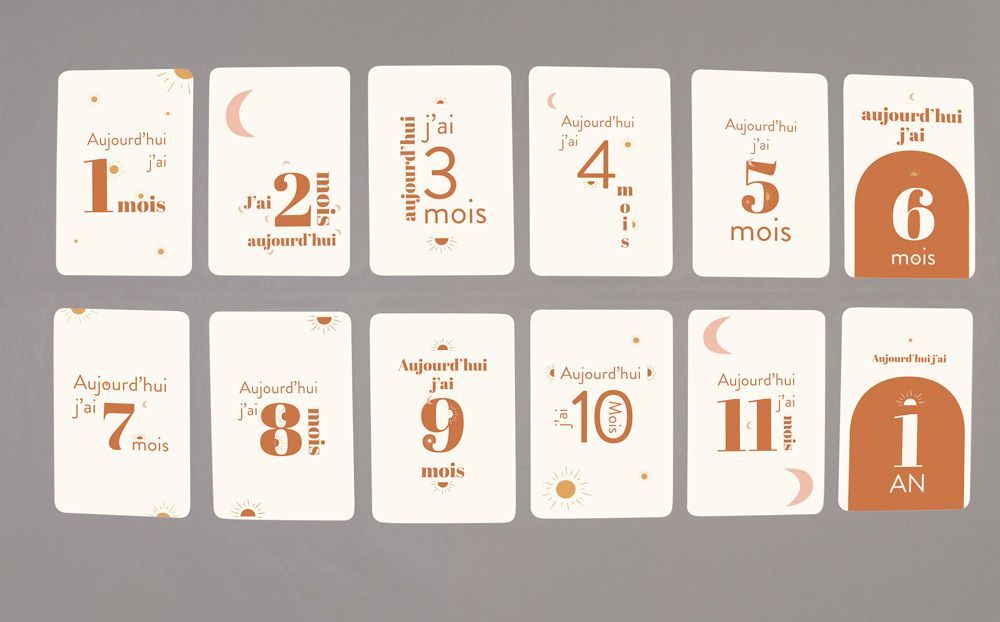 Cartes étapes bébé Gaspard (Le Faire-Part Français) - Image 1