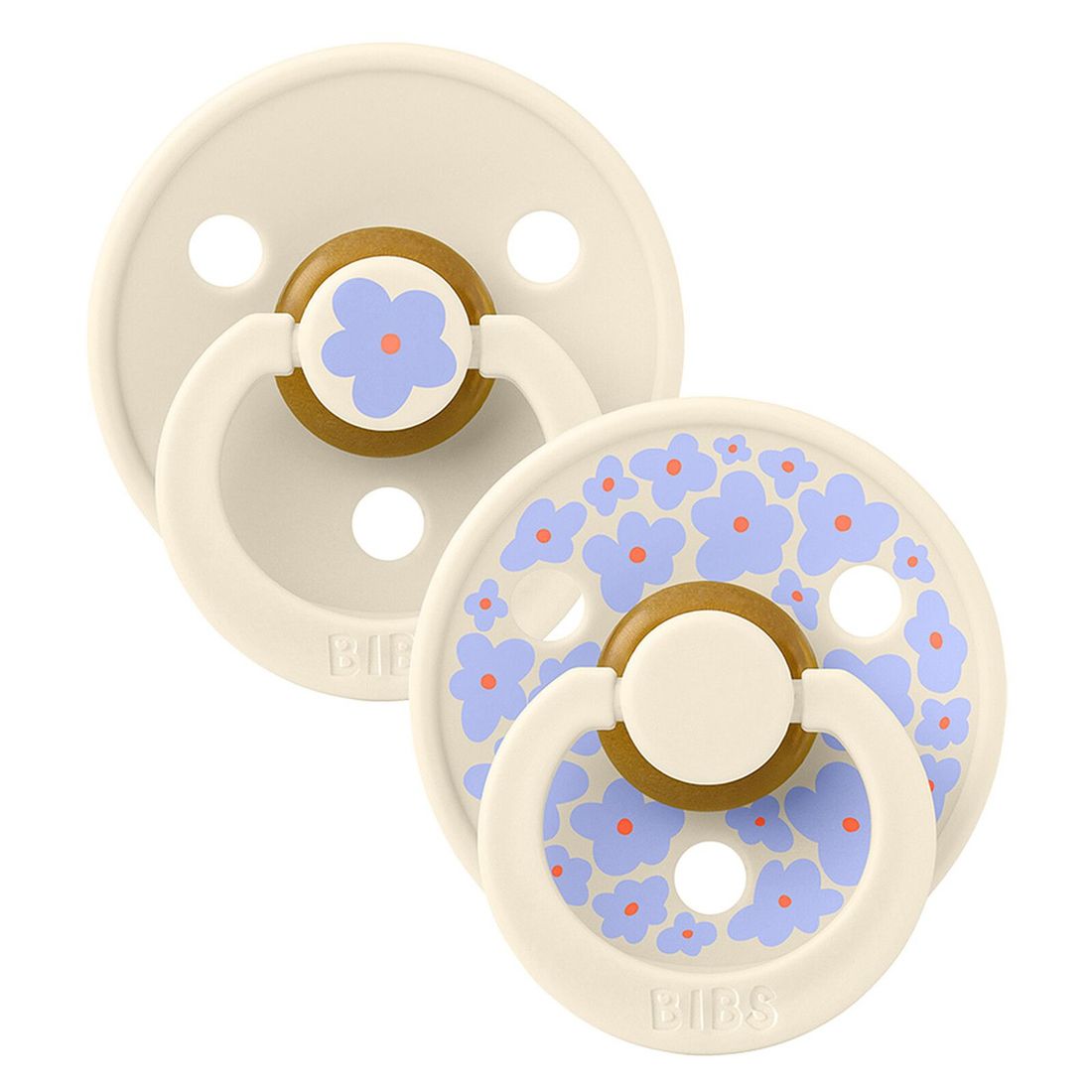 Lot de 2 Sucettes Rondes Bibs Studio Jasmine Ivory Mix - 0/6 Mois (Bibs) - Couverture