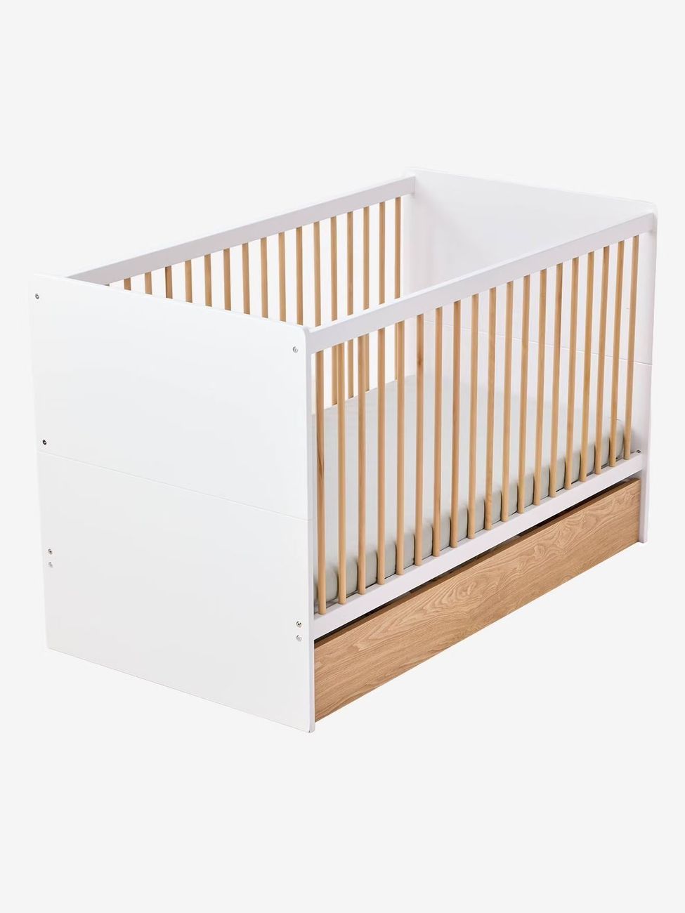 Lit bébé évolutif 70x140cm Eden blanc (Vertbaudet) - Image 1