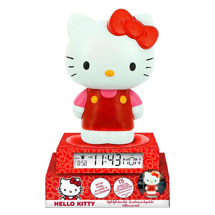 Réveil + veilleuse Hello Kitty - Blanc (KIDS LICENSING) - Image 1