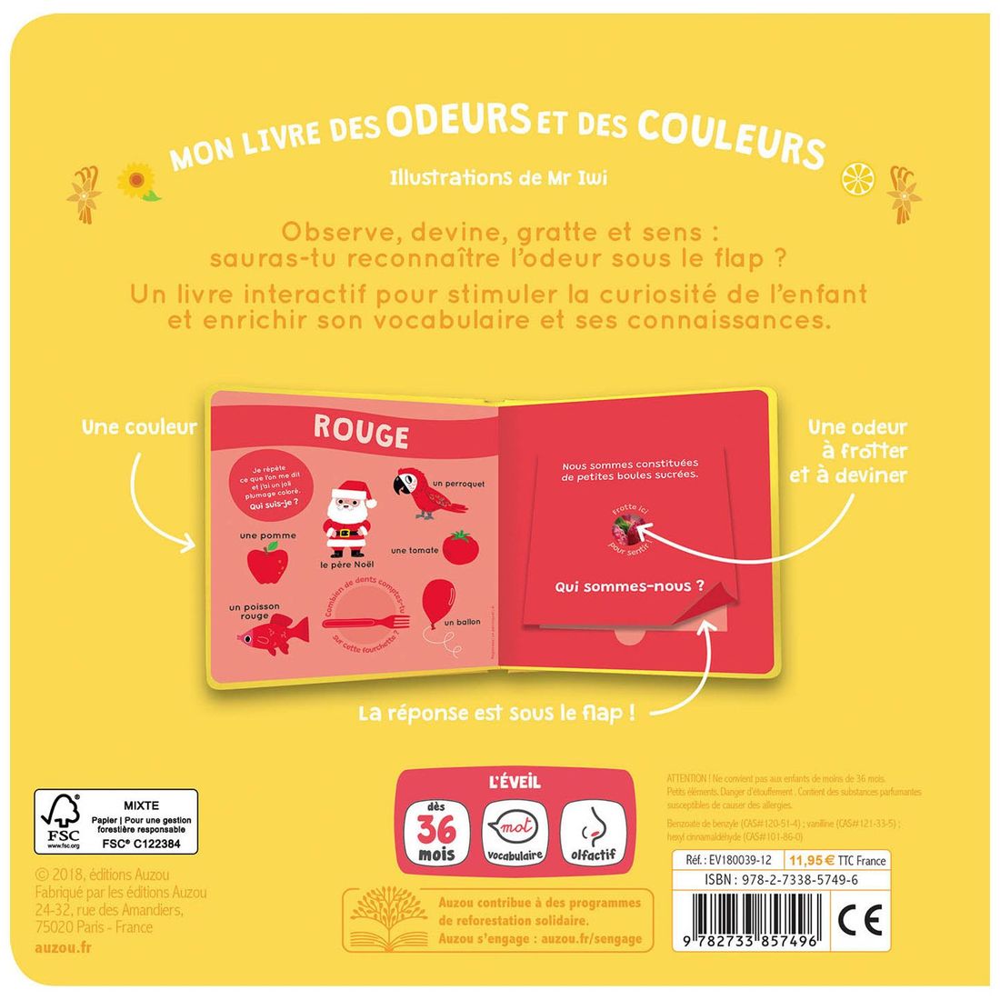 Mon livre des odeurs et des couleurs Mes Premières odeurs (Auzou Editions) - Image 4