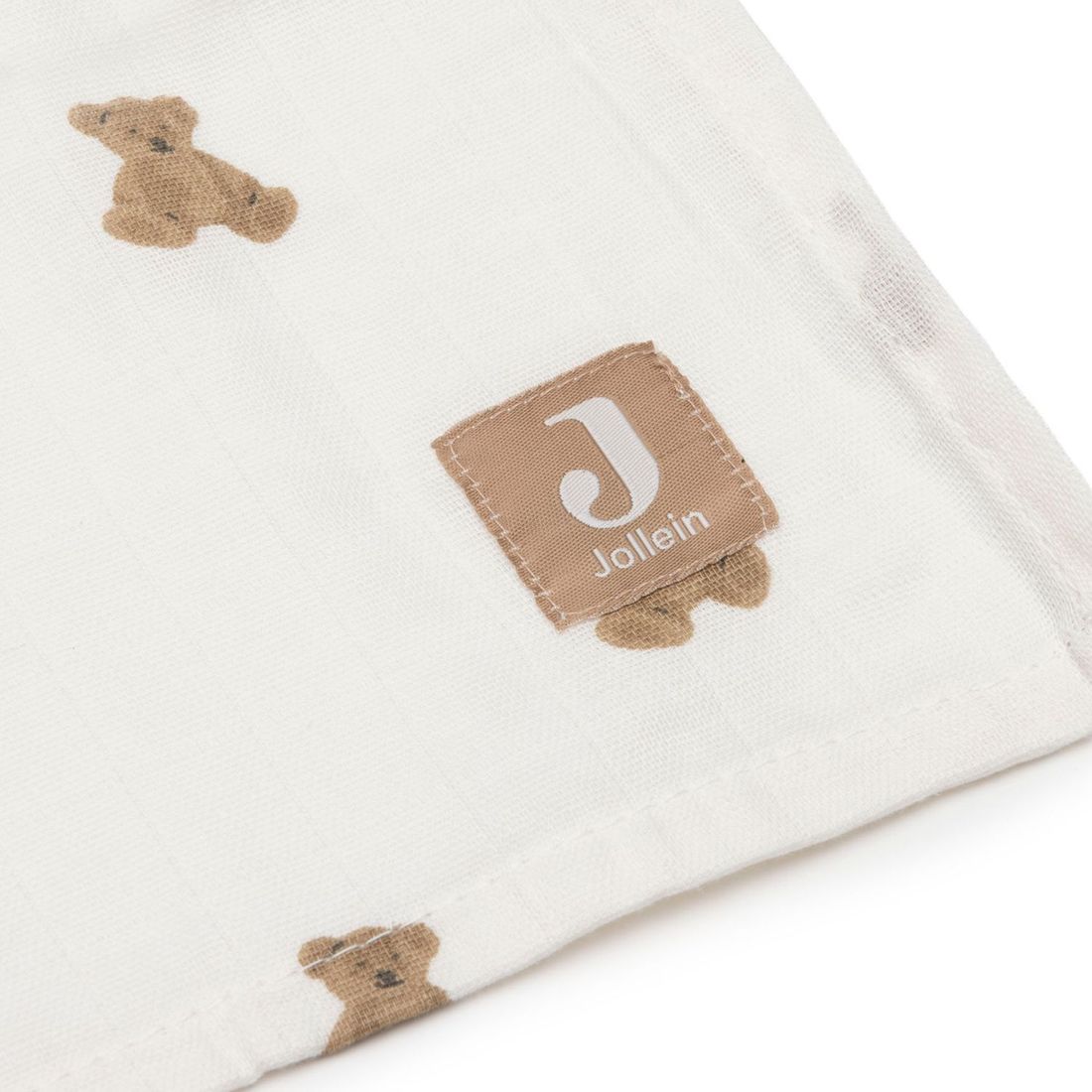 Lot de 2 maxi-langes en gaze de coton Mini Teddy Bear (115 x 115 cm) (Jollein) - Image 5