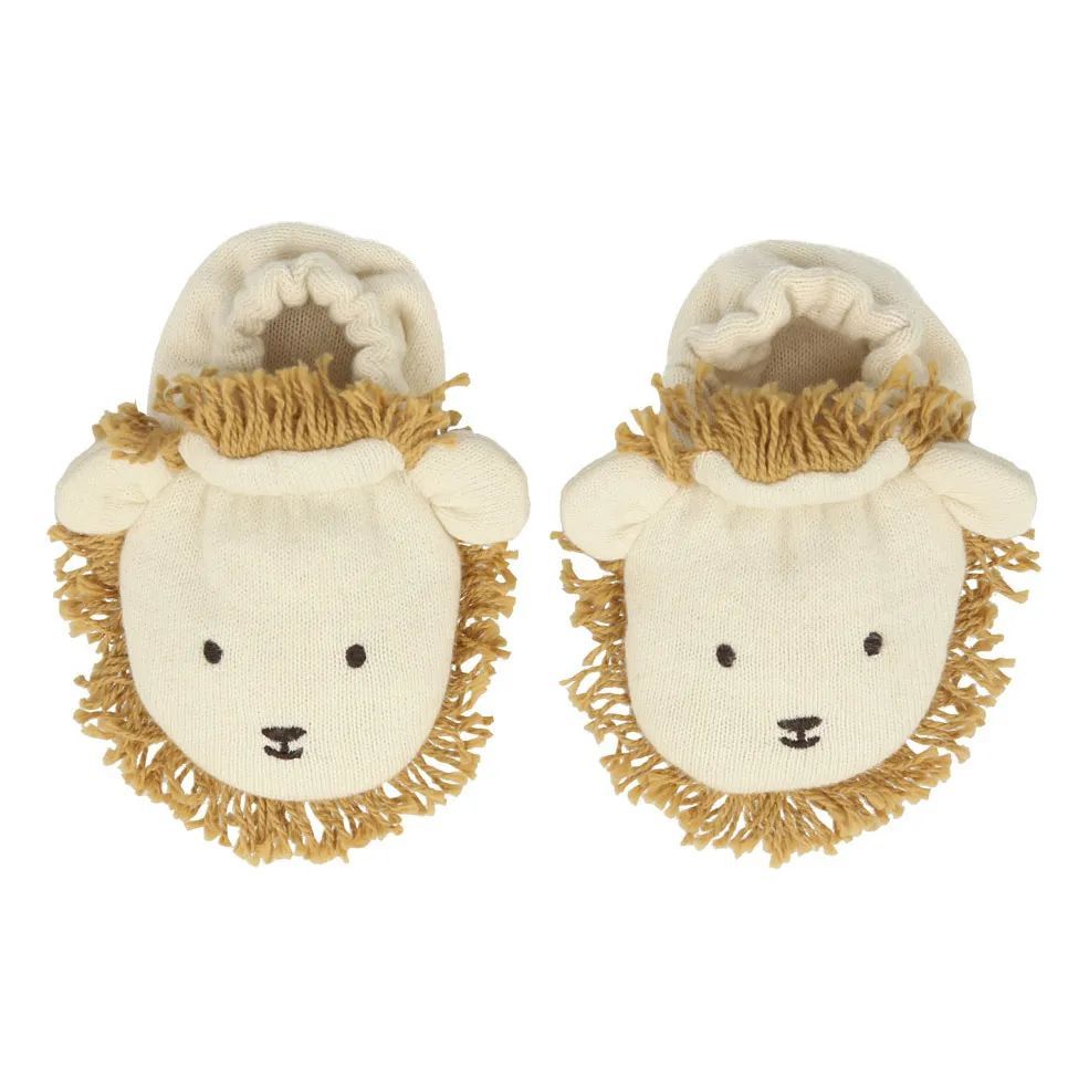 Meri Meri - Chaussons pour bébé Lion en coton bio (Meri Meri) - Image 1