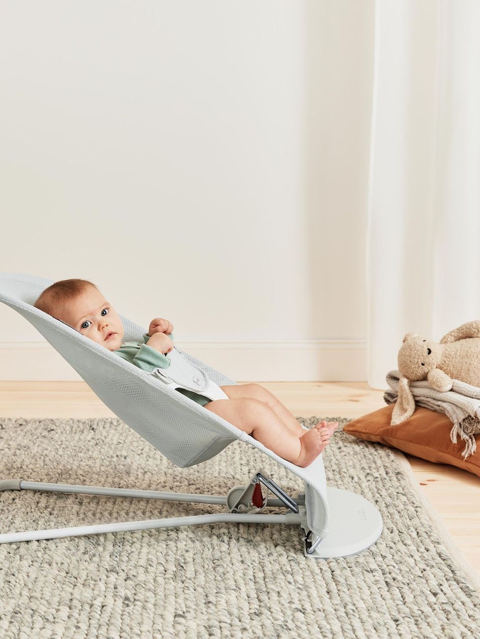 Transat Balance Soft - Argent/Blanc / Mesh / Gris clair (BabyBjörn) - Image 5