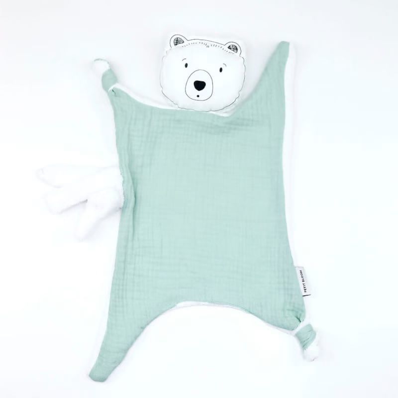 Doudou lange ours brun sauge (Petit Bloom) - Couverture