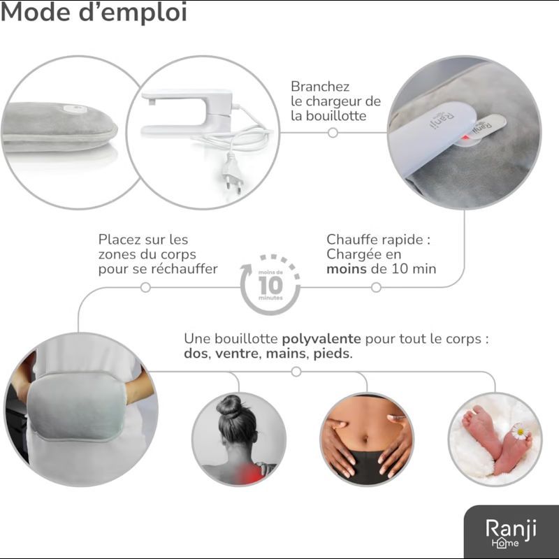 Ranji® bouillotte électrique chauffante (Ranji) - Image 3