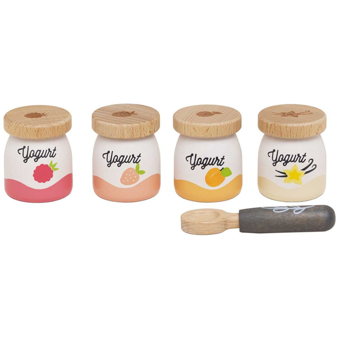 Pack de 4 yaourts et cuillère en bois FSC (Le Toy Van) - Image 5
