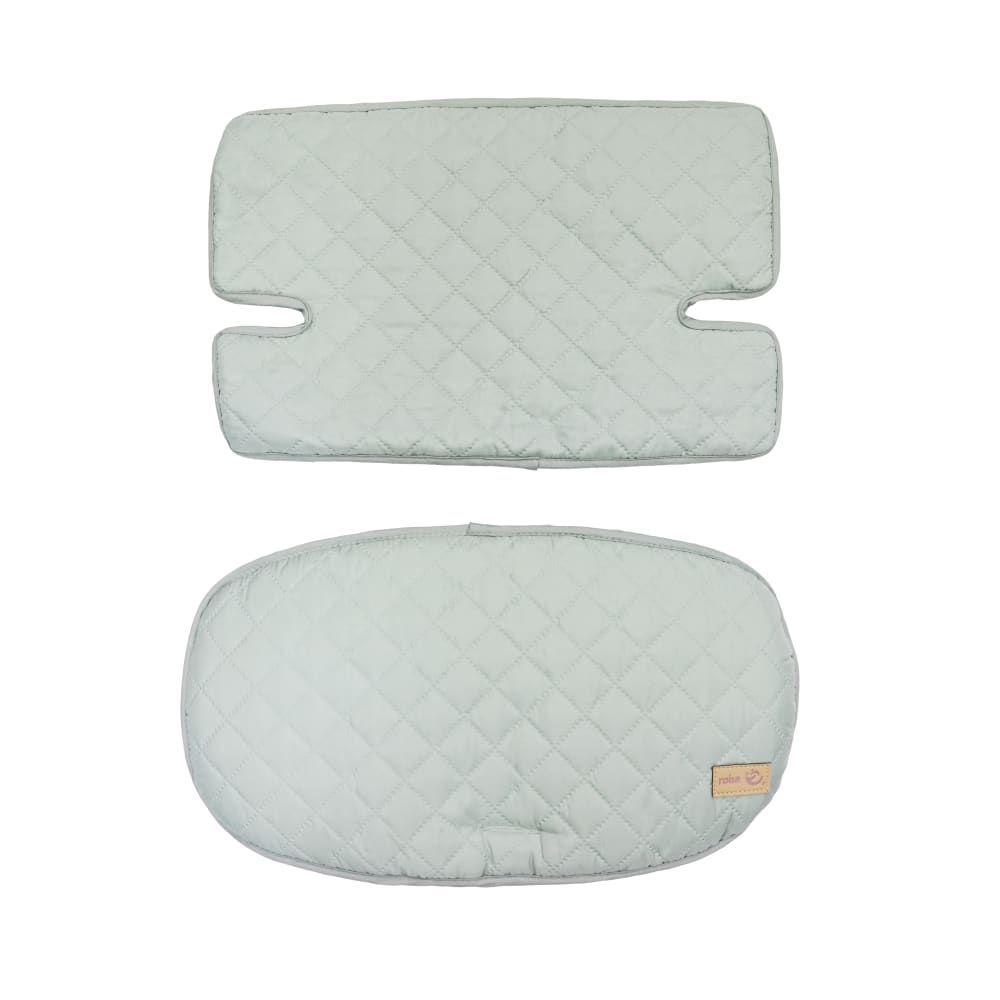 Coussin chaise haute bébé hydrofuge 2 pcs vert (Roba) - Couverture