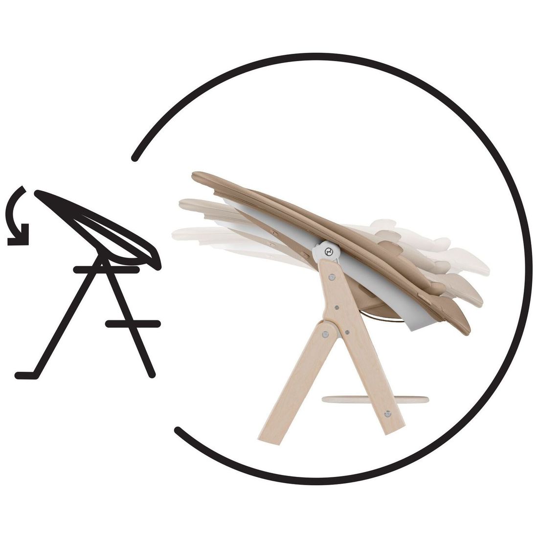 Chaise haute évolutive Click & Fold 4 in 1 All Natural (Cybex) - Image 8