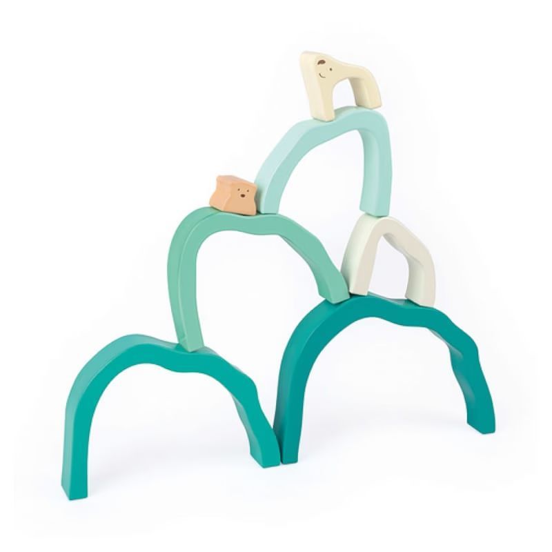Arctic polar bear stacking blocks (Hape) - Couverture